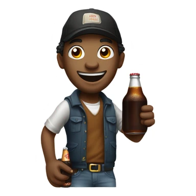 dumb thug with a bottle of root beer sticker