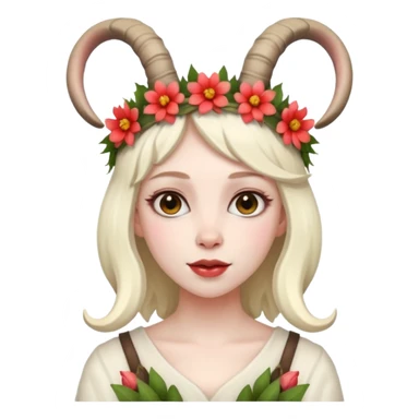 woman with goat horn sticker