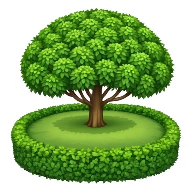 round shrubs in a large, spacious garden sticker