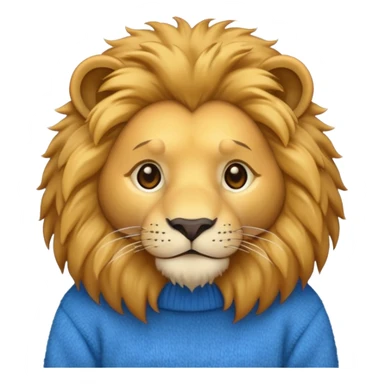 lion wearing  jumper sticker