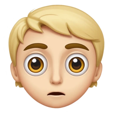 Face looking to the side with wide eyes and low mouth with raised eyebrows (the viral face for this is a bad idea, but we’re totally gonna do it together anyway) sticker