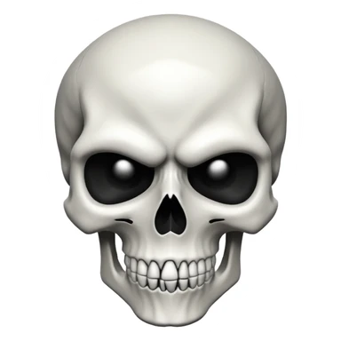 The image shows a stylized skull graphic with an angular and aggressive design. sticker