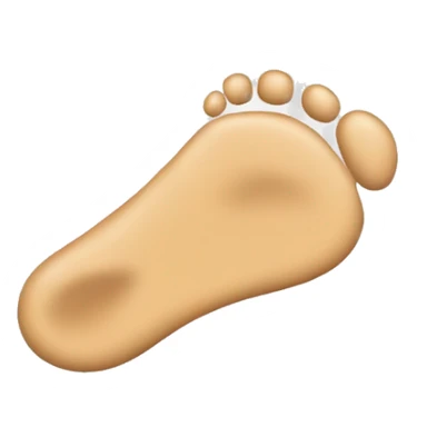 A foot with the big toe up and the other 4 toes down sticker