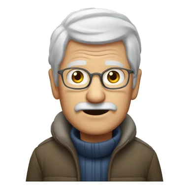 The old man who fell in the snow sticker