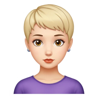 A girl with a pixie cut sticker