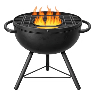 Grill – round charcoal or gas grill sticker