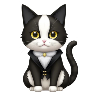 tuxedo cat jedi sticker