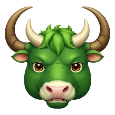 Green bull sticker