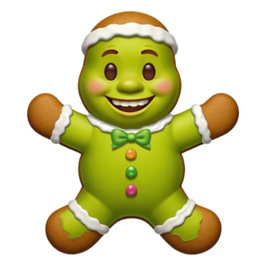 shrek gingerbread man sticker