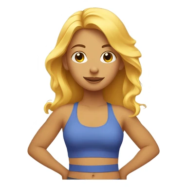 Blonde Girl with Curry Hair doing Yoga  sticker