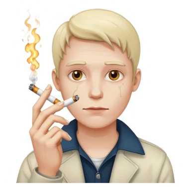 Person obsessed with nicotine sticker