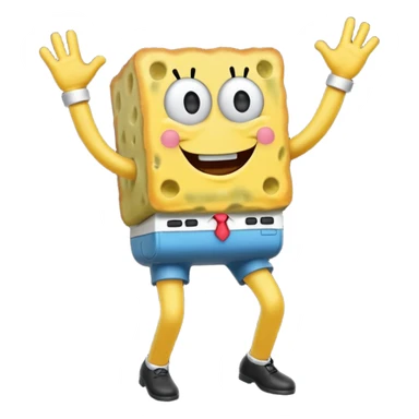 bob esponja bailando sticker