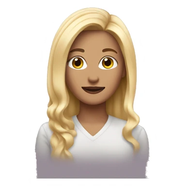 woman with blond hair take a photo on iphone 11 sticker