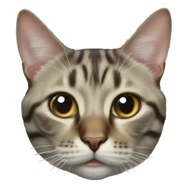 realistic indoor blad cat portrait sticker