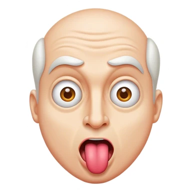 Crazy guy with tongue out eyes rolled back sticker