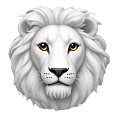 white leo zodiac symbol sticker