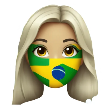 Brazil emoji girl lip sticker