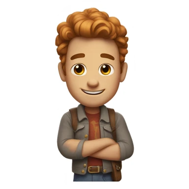 friendly, nice, welcoming, happy, in PIXAR styl sticker