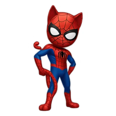 Cat spiderman sticker