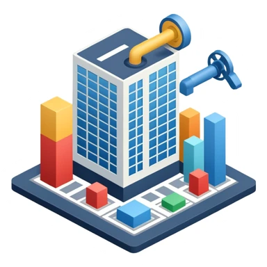 create an isometric analogous to showcase ease of building process workflows and integrations with AI sticker