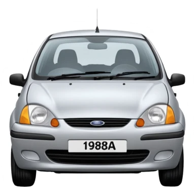 1998 Ford Fiesta LX Zetec 1.2 Front.jpg oval shaped headloghts with an oval grill  sticker