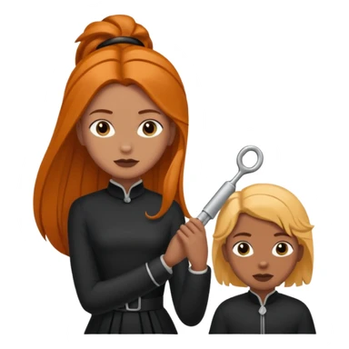 Genre moi un garçon noir roux avec un haut noire et des vanilles qui fait un câlin à. Une fille noir clair avec de longue tresses et un haut noir  sticker