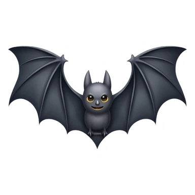 Large pointed bat wings white  sticker