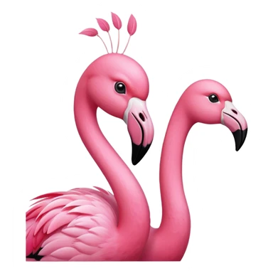Flamingo with six fingers on his forehead sticker