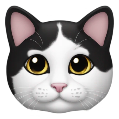 a black and white cat, black on half of the face but with black near ears. The rest is white, his name is oreo sticker