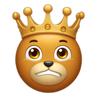 chat roux avec une couronne sticker