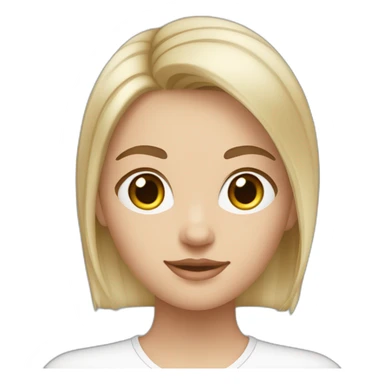 Fille d’1m52 blanche,de 17 ans avec les cheveux mi courts très lisses et bruns sticker