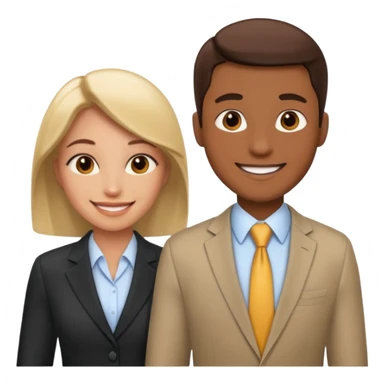 2 business people  sticker