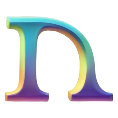 greek letter delta lower case, in prism color sticker