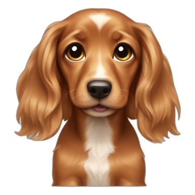 puppy teckel with long hair sticker