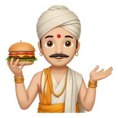 PANDIT JI WITH FASTFOOD WELCOME TYPE sticker