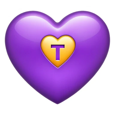 The Letter “T” inside a Purple Heart sticker