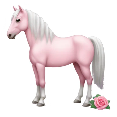 cheval avec un nœud rose sticker