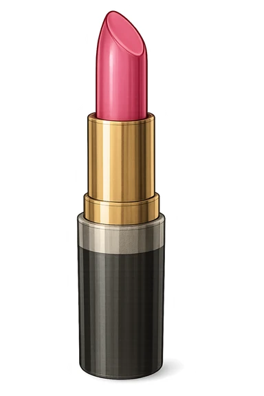 pink lipstick, digital illustration sticker