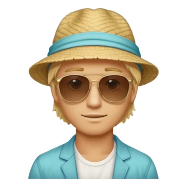 Blonde guy tourist in a beach from Lima, Peru sticker