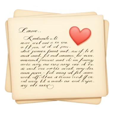 Light cream color romantic letter sticker