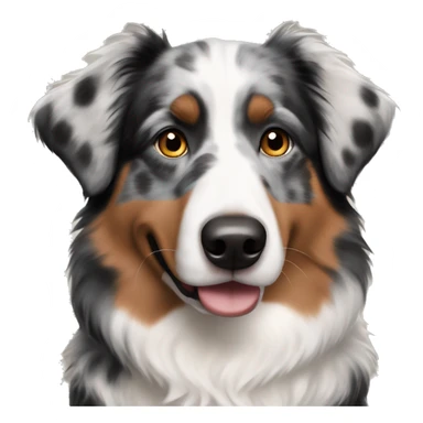 Black Merle Australian shepherd with hazelnut eye color  sticker