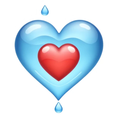 heart shape water drop sticker