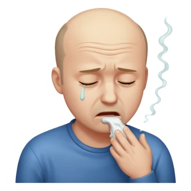 idiot balding vomiting sticker