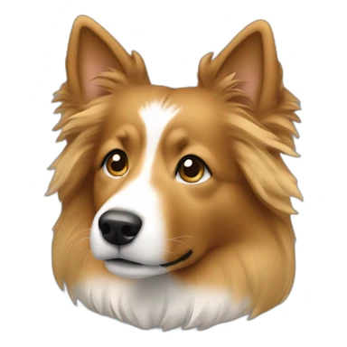 yong woman with light-broun hair and sheltie sticker