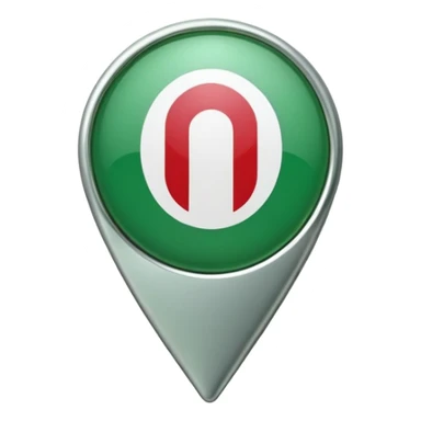 location pin Italy milan green sticker