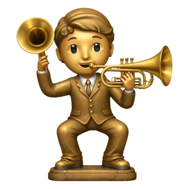 statue playing trombone sticker