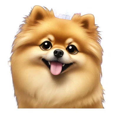 Pomeranian with disco ball sticker