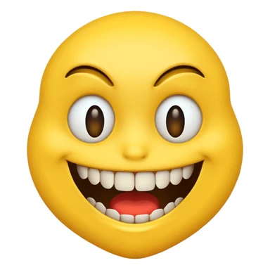 Weird creepy smile emoji sticker