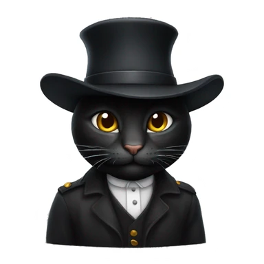 um gato preto  com um chapeu de bruxa sticker