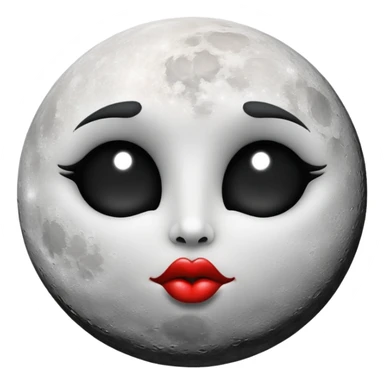 full moon kissing dark moon sticker